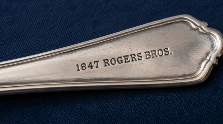 Illustration of the iconic 1847 Rogers Bros. silverplate maker's mark